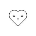 emoji mood icon. Element of heart emoji for mobile concept and web apps illustration. Thin line icon for website design and