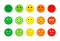 Emoji mood indicator emotion feedback set vector
