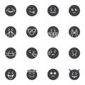 Emoji mood vector icons set
