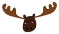 Emoji of a moose/Cartoon deer vector or color illustration Royalty Free Stock Photo