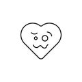 emoji nervous icon. Element of heart emoji for mobile concept and web apps illustration. Thin line icon for website design and