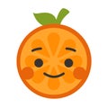 Emoji - orange with happy smile. Isolated vector. Royalty Free Stock Photo