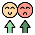 Emoji quiz icon vector flat
