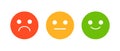 Emoji rating system vector isolated. Smiley face icon collection