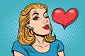 Emoji retro heart love romance girl emoticons Royalty Free Stock Photo