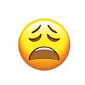 Yellow frustration, sadness, amusement, affection face icon