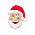 Emoji Santa Claus. Winter Holidays Emoticon. Santa Clause in vexation emoji icon