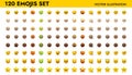 Emoji set vector illustration design. Emoticons pack for web applications. Royalty Free Stock Photo