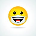 Emoji smile face with guard mouth mask Royalty Free Stock Photo