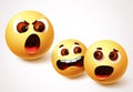 Emoji smileys angry boss vector character design.