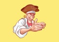 Emoji sticker seaman captain cunning rubbing hands