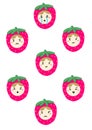 Emoji of a strawberry man Royalty Free Stock Photo