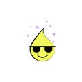 emoji sunglasses icon. Element of colored emoji icon for mobile concept and web apps. Cartoon emoji sunglasses icon can be used