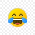Emoji Tear Laugh. Smiley emoticons symbol vector icon. Vector EPS 10 Royalty Free Stock Photo