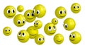 Emoji on a white background. Smiley group Royalty Free Stock Photo