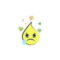 emoji worried icon. Element of colored emoji icon for mobile concept and web apps. Cartoon emoji worried icon can be used for web