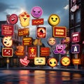 Emojis bringing visibility and vibrancy to street signages