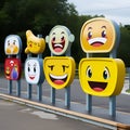 Emojis bringing visibility and vibrancy to urban signposts