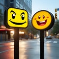 Emojis bringing visibility and vibrancy to urban signposts