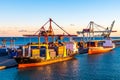 Emona Cargo Ship and Renate P Bulk Container Vessel docked at Port of Barcelona