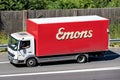 Emons truck on motorway Royalty Free Stock Photo