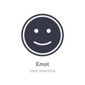 emot outline icon. isolated line vector illustration from user interface collection. editable thin stroke emot icon on white