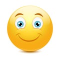 Emoticon with big toothy smile Royalty Free Stock Photo