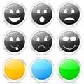 Emoticon circle icon set 2