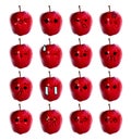 Emoticon cute face - The Red apple isolate on white background Royalty Free Stock Photo