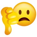 Emoticon doing thumb down Royalty Free Stock Photo