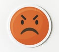 Emoticon emoji angry face icon Royalty Free Stock Photo