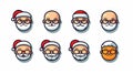 Emoticon, Emoji big set with faces and animals. Happy holiday and laughing emoticons