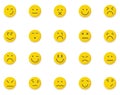Emoticon and Emoji Isolated Vector icons pack that can be easily modified or Edit in any Color