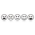 Emoticon evaluation line icon, feedback icon. Vector