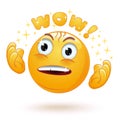 Emoticon face surprised Royalty Free Stock Photo
