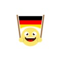 Emoticon flag of germany vector icon isolated on white background