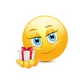 Emoticon giving gift