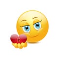 Emoticon giving heart