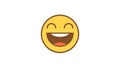 Emoticon laughs out loud. Animated Emoticons. Alpha channel