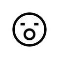 Amazed Emoticon Line Icon