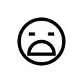 Disappointed Emoticon Line Icon