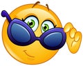 Emoticon looking over sunglasses