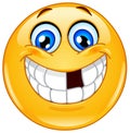 Emoticon with missing teeth Royalty Free Stock Photo