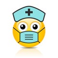 Emoticon in nurse unifrom