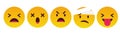 Emoticon Reaction, Cry, Angry, Hurt, Nagging - Vector