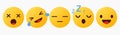 Emoticon Reaction, Lol, Joy, Sleep, No Talk - Vector