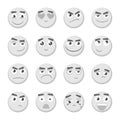 Emoticon set. Collection of Emoji. 3d emoticons. Smiley face icons isolated Royalty Free Stock Photo