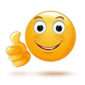 Emoticon showing thumb up