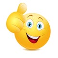 Emoticon showing thumb up