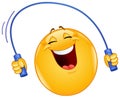 Emoticon with skipping rope